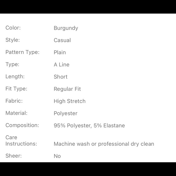 SHEIN plus solid high waist flared skirt burgundry maroon red size 0XL 12 ❤️ - Picture 3 of 6